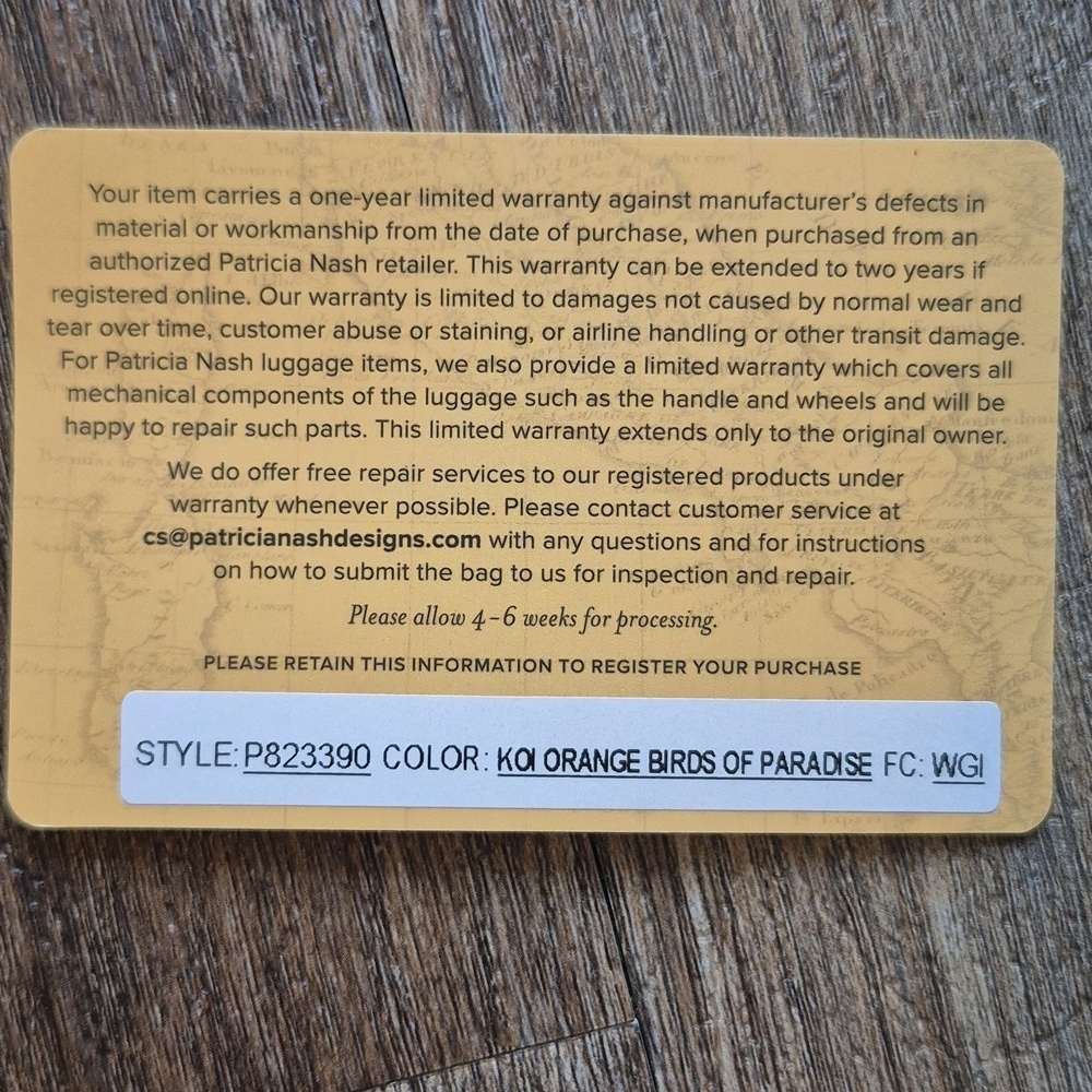 NWT Patricia Nash 10th Anniv. Frame Bag Birds of Paradise Koi Orange Satchel - Picture 9 of 9